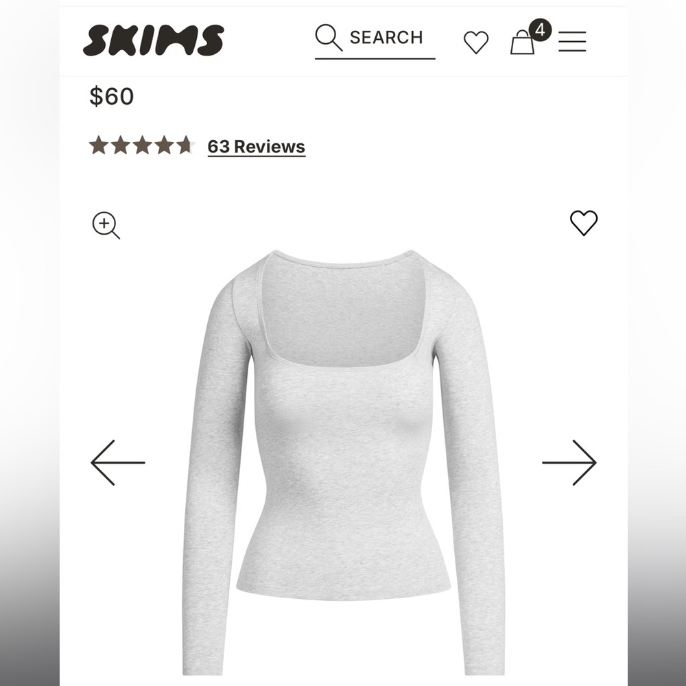 SKIMS cotton jersey long sleeve